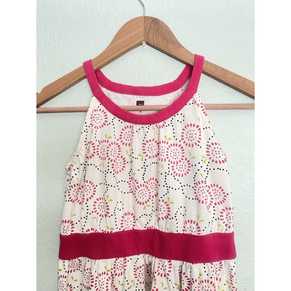 Tea Collection Kidcore Floral Dress 10 | Coquette Cottagecore Pink Halter Maxi - Picture 5 of 13